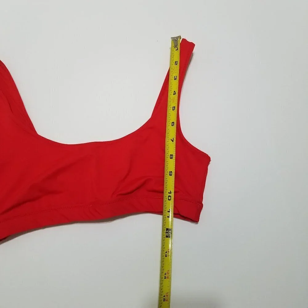 SKIMS Tank Bikini Top Unlined Red Size S